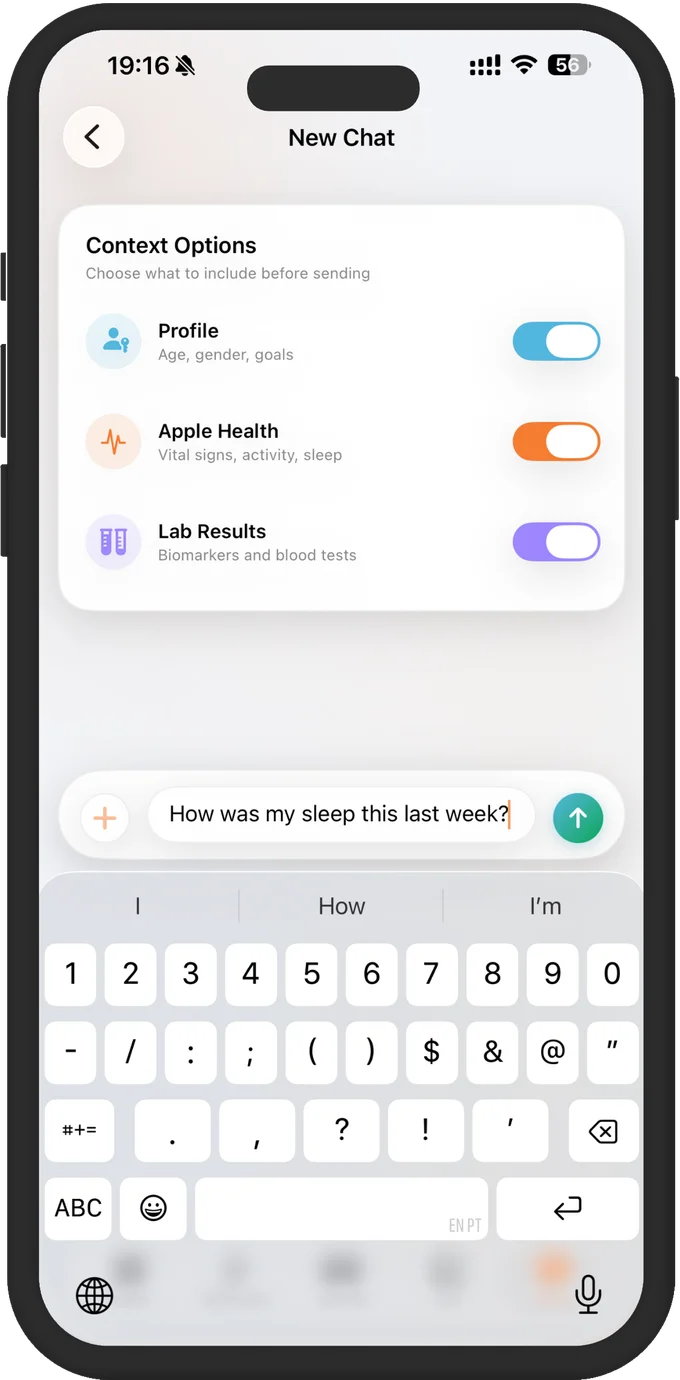 chat section preview